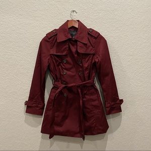 BANANA REPUBLIC rest red toned mid length trench